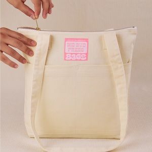 Big Bud Press Over the Shoulder Zip Tote - Vintage Tee Off White - Brand New